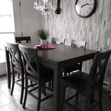 DAMIAN Gray 7 Piece Counter Height Set