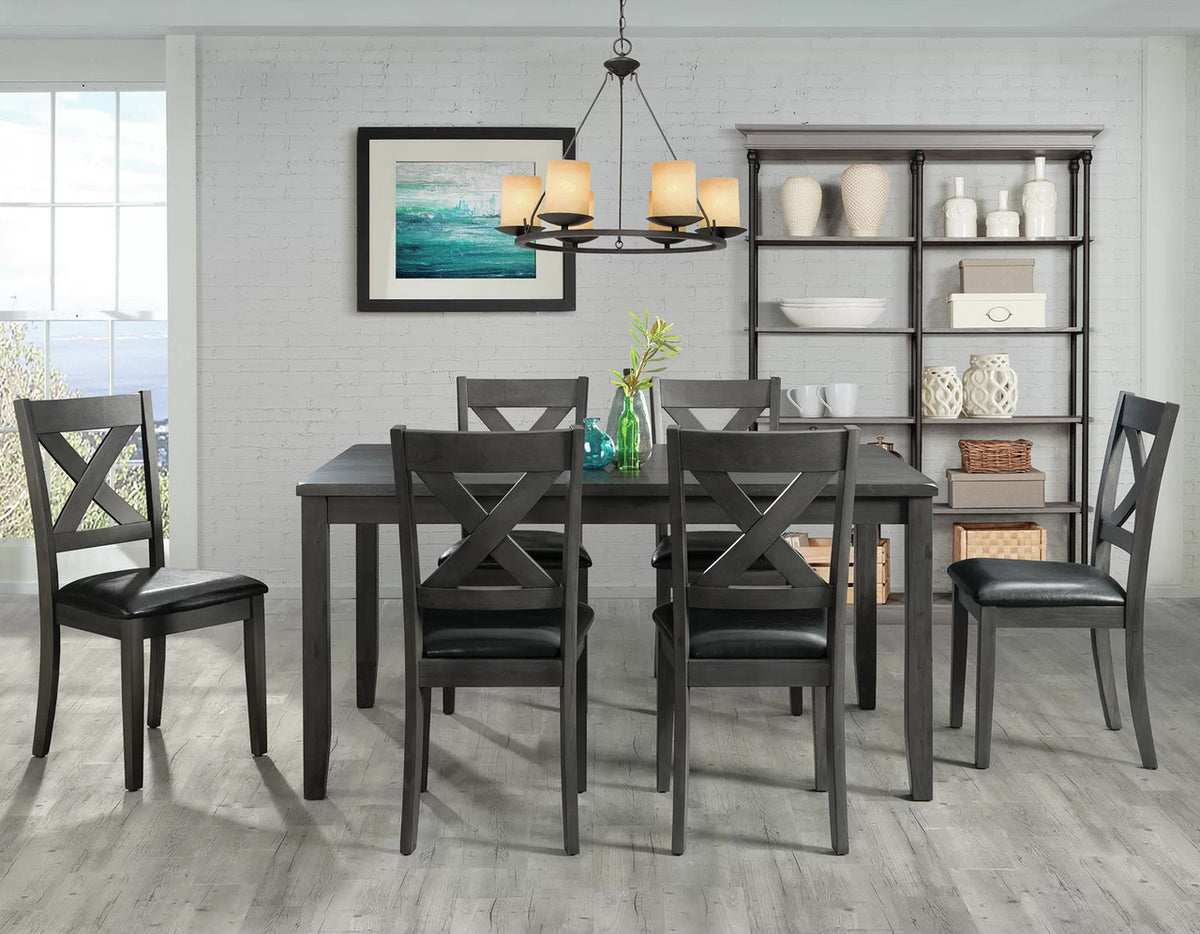 DAMIAN Gray 7 Piece Dining Set