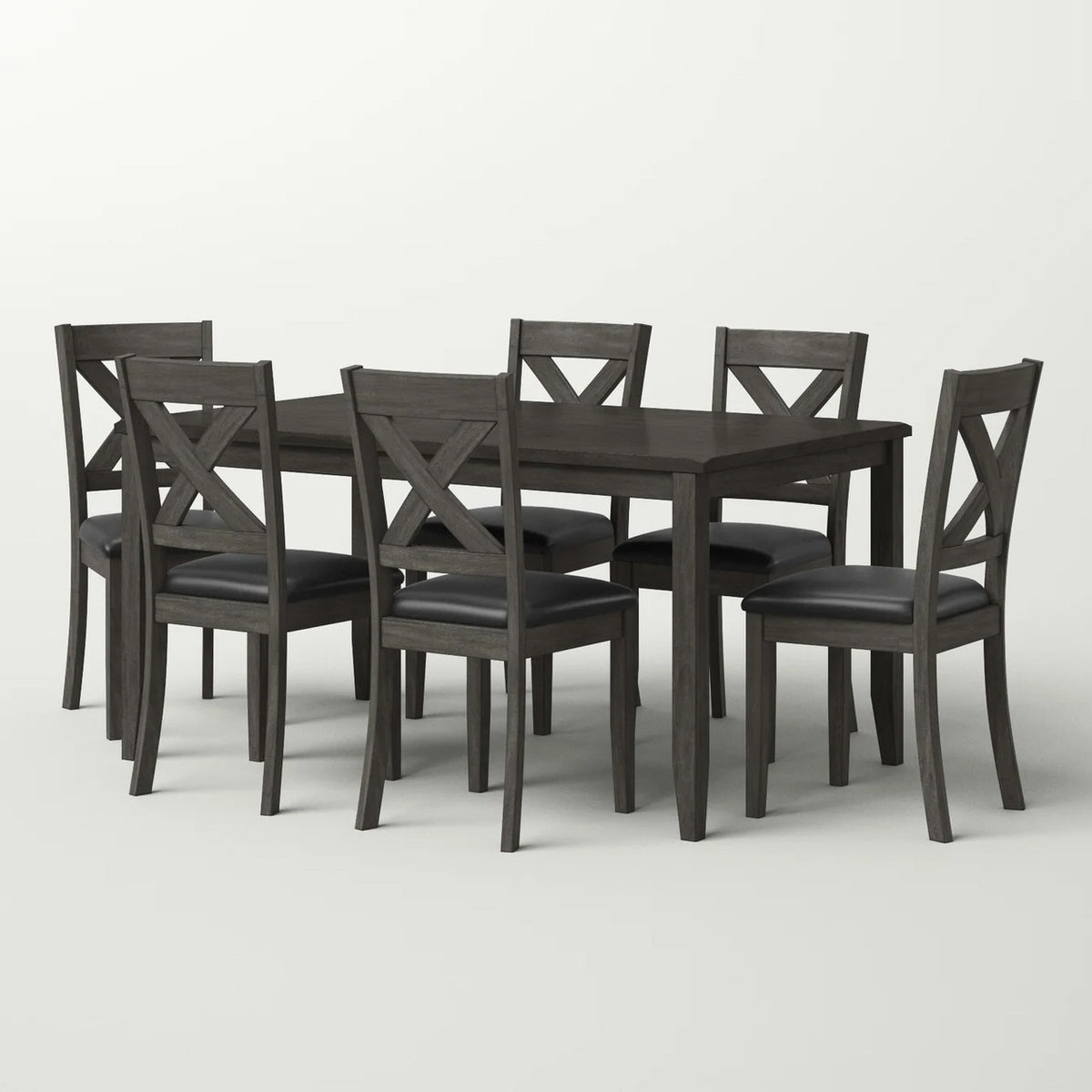 DAMIAN Gray 7 Piece Dining Set