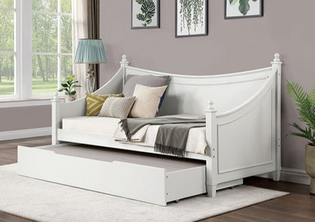 DARIEL Wood White Daybed with Underbed Storage/Trundle