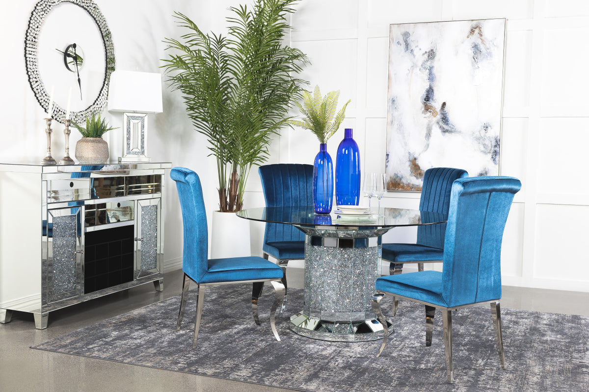 DARLA Teal Blue 19" Wide Dining Chair