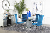 DARLA Teal Blue 19" Wide Dining Chair