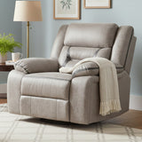 DEAN Taupe 41" Wide x 40" Height Brown Swivel Glider Recliner