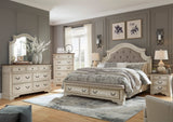 DELREY White Bedroom Set with Bench Storage Bed
