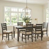 DEMITRIO Dark Brown 7 Piece Dining Set