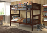 DERIK Dark Brown Twin Platform Bunk Bed