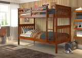 DERIK Medium Brown Twin Platform Bunk Bed
