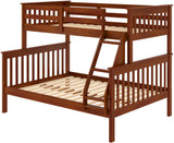 DERIK Medium Brown Twin over Full Platform Bunk Bed