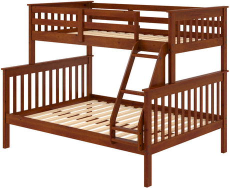 DERIK Medium Brown Twin over Full Platform Bunk Bed