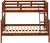 DERIK Medium Brown Twin over Full Platform Bunk Bed