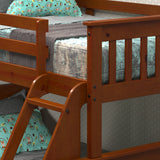 DERIK Medium Brown Twin over Full Platform Bunk Bed