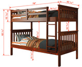 DERIK Medium Brown Twin Bunk Bed with Trundle