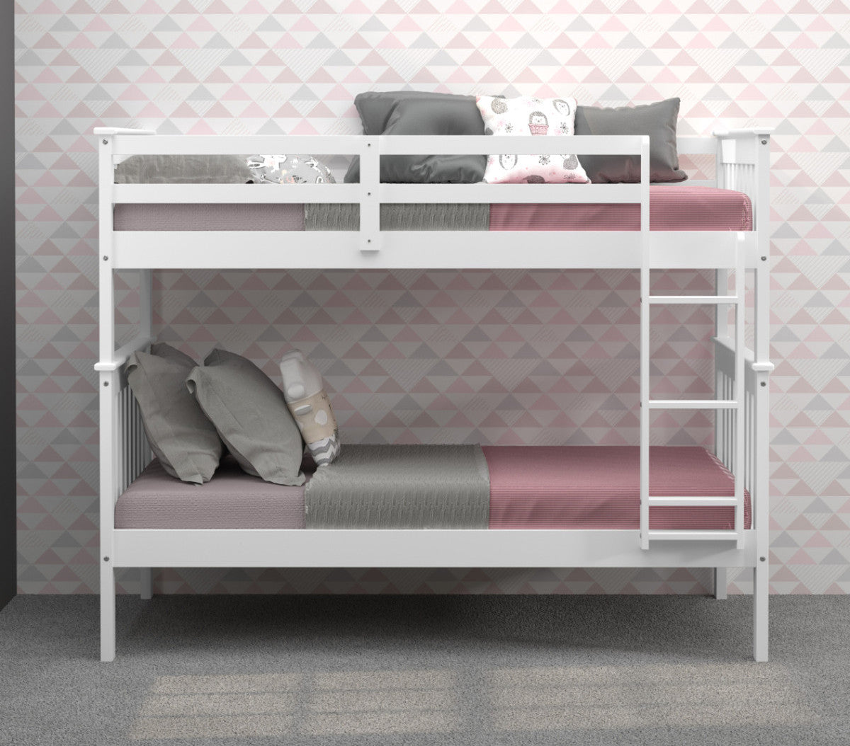 DERIK White Twin Platform Bunk Bed