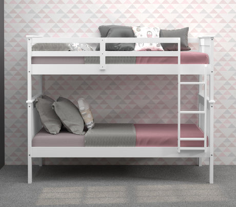 DERIK White Twin Platform Bunk Bed
