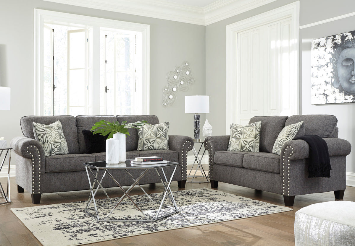 DONTELLE Gray Sofa & Loveseat