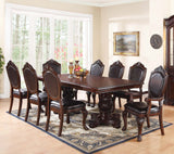 DOWNEY Dark Cherry 9 Piece Dining Set