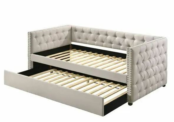 DACRE Beige Full Daybed with Trundle