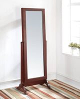 Dallon Floor Mirror with Jewelry Storage and Lock Key
