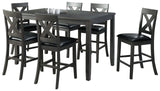 DAMIAN Gray 7 Piece Counter Height Set