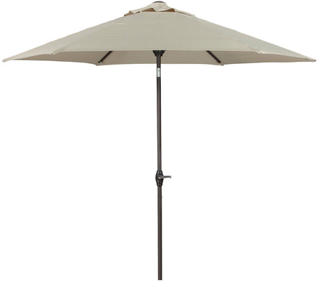 Dan Beige Outdoor Med Umbrella with Base