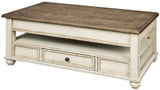 DELREY White 48" Wide Lift-Top Coffee Table