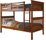 DERIK Medium Brown Twin Platform Bunk Bed