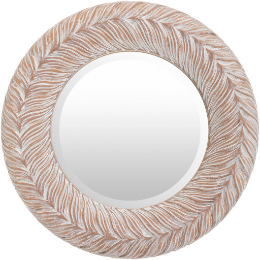 DHARMA 18" Tan Wall Mirror