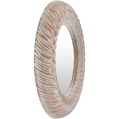 DHARMA 18" Tan Wall Mirror