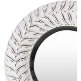 DHARMA 18" White Wall Mirror