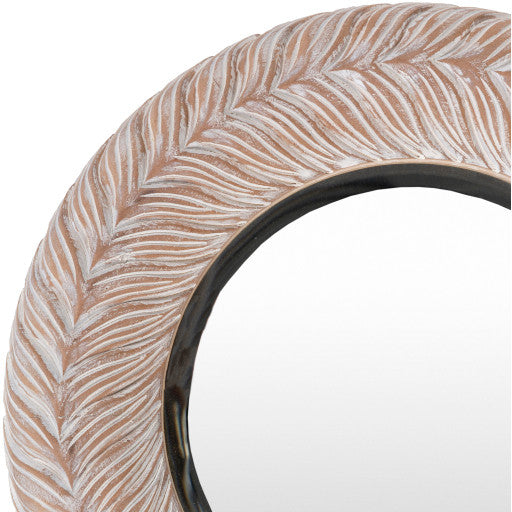 DHARMA 18" Tan Wall Mirror