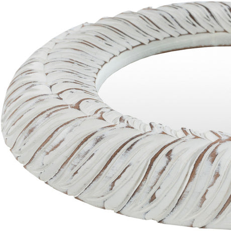 DHARMA 18" White Wall Mirror