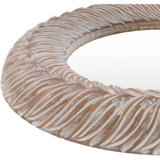 DHARMA 18" Tan Wall Mirror