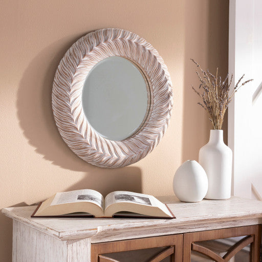DHARMA 18" Tan Wall Mirror