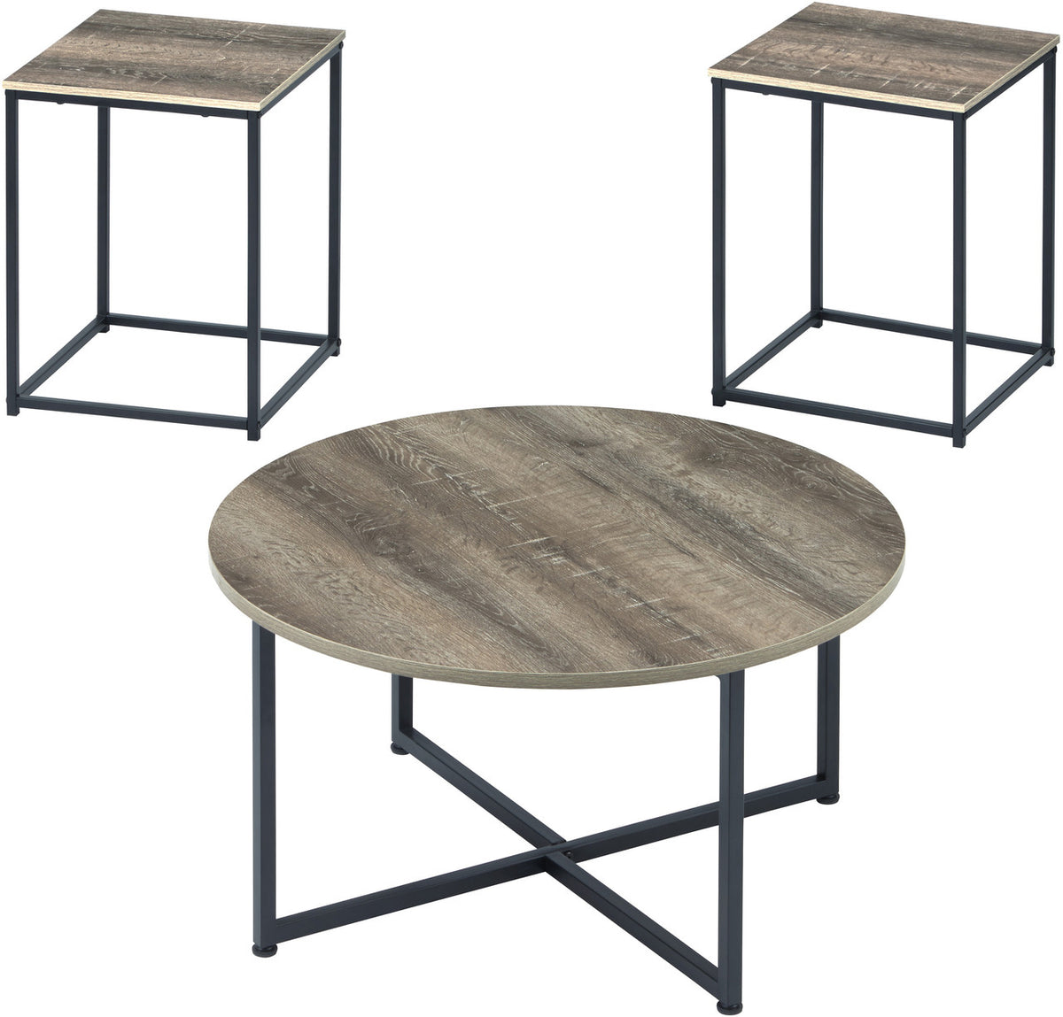 DODGIE Grayish Brown 3 Piece Table Set