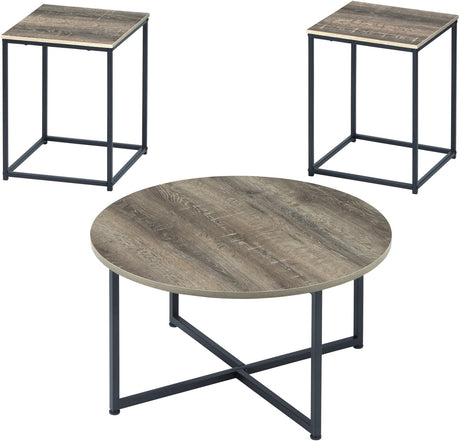 DODGIE Grayish Brown 3 Piece Table Set