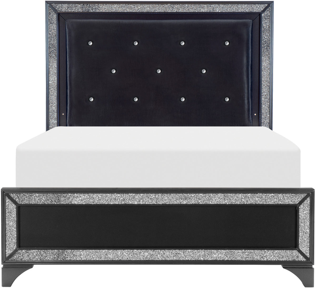 DOLCE Queen Black Lighted Bedroom Set