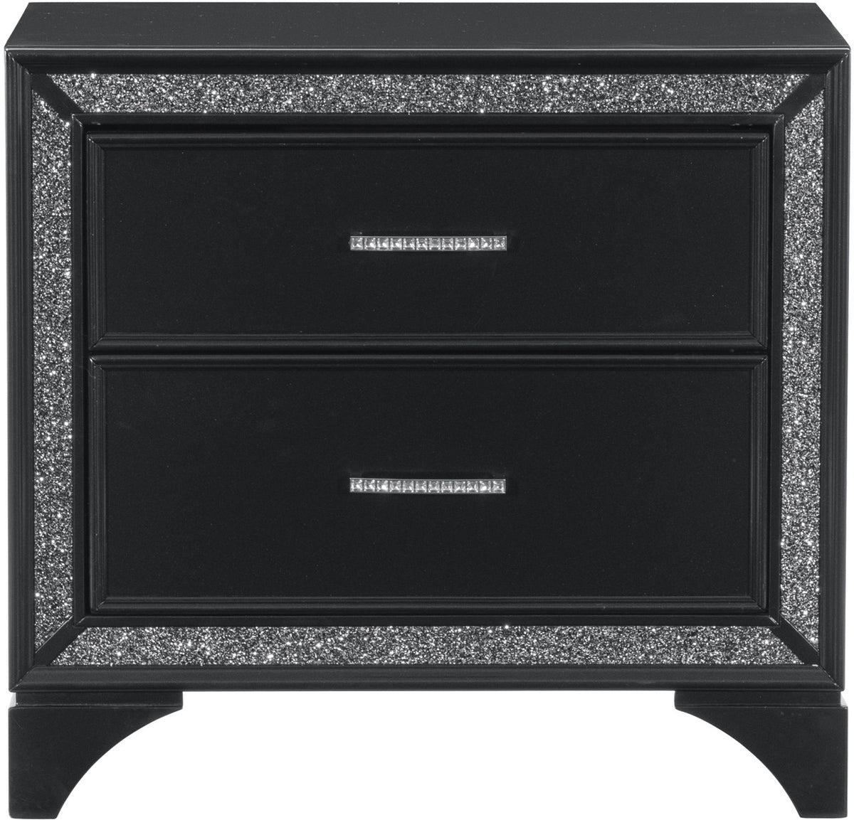 DOLCE Queen Black Lighted Bedroom Set