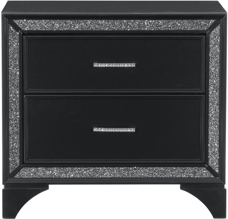 DOLCE Queen Black Lighted Bedroom Set
