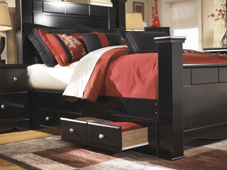 DOMINIC Black Bed with Storage