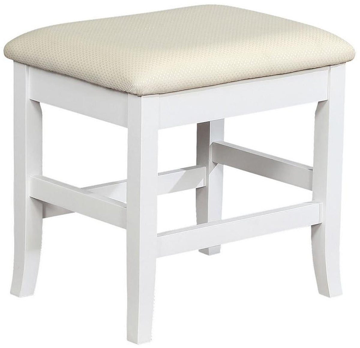 DORA White 36" Wide Lift-Mirror Vanity with Stool