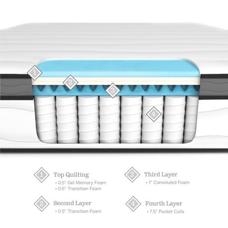 DOUGLAS 10 Inch Pocket Coil Mattress