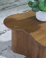 EGANN Light Brown 2 Piece Nesting Coffee Table