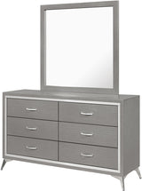 ELEINA Gray Velvet Bedroom Set