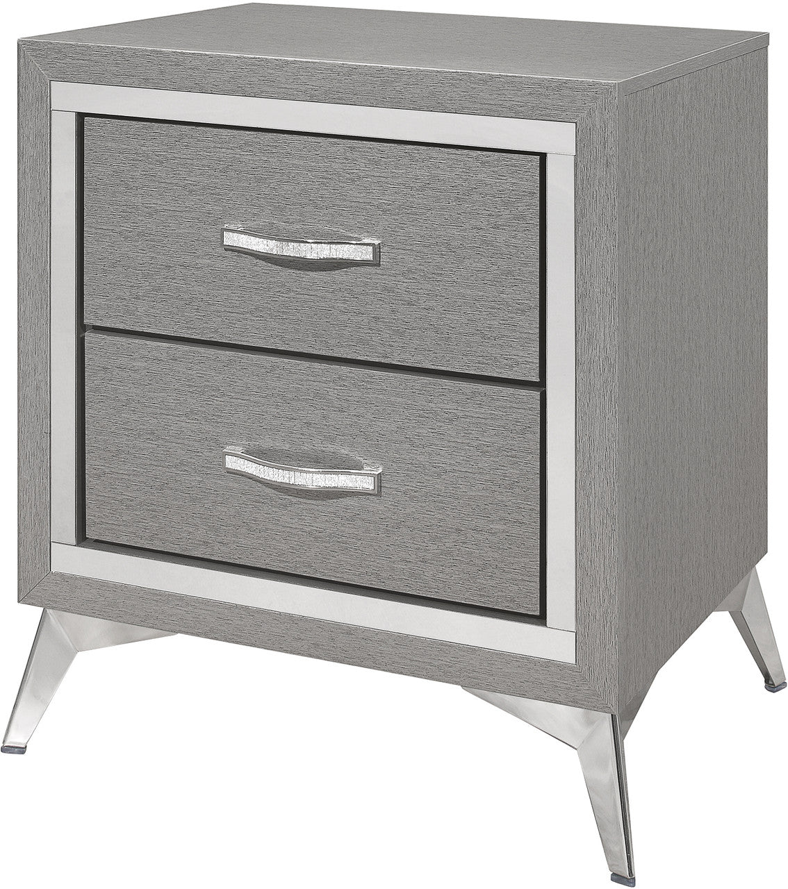 ELEINA Gray Velvet Bedroom Set