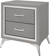 ELEINA Gray Velvet Bedroom Set