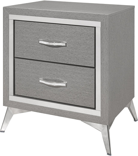 ELEINA Silver 22" Wide Night Stand