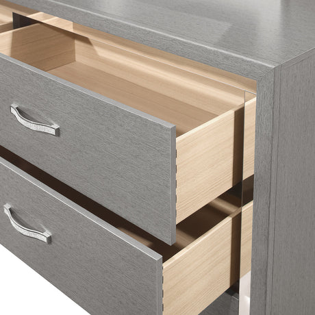 ELEINA White Faux Leather Bedroom Set