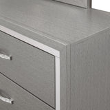 ELEINA Gray Velvet Bedroom Set