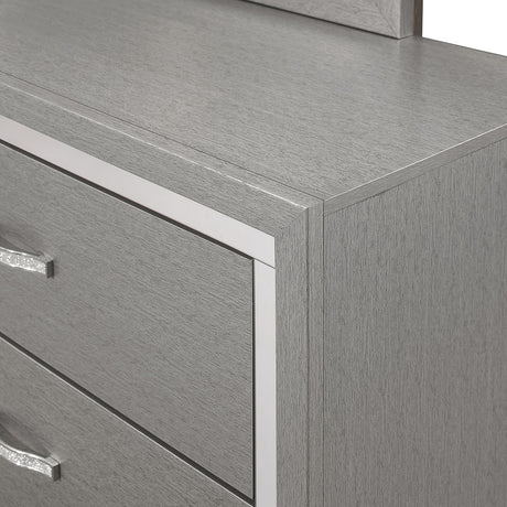ELEINA White Faux Leather Bedroom Set