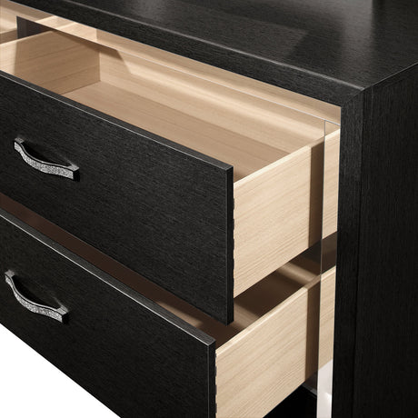 ELEINA Black 58" Wide x 74" Height Dresser & Mirror